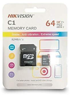 بطاقة ذاكرة ميكرو اس دي اتش سي UHS-I 92 ميجابايت/ الثانية من هيكفيجن مع محول 64 جيجابايت