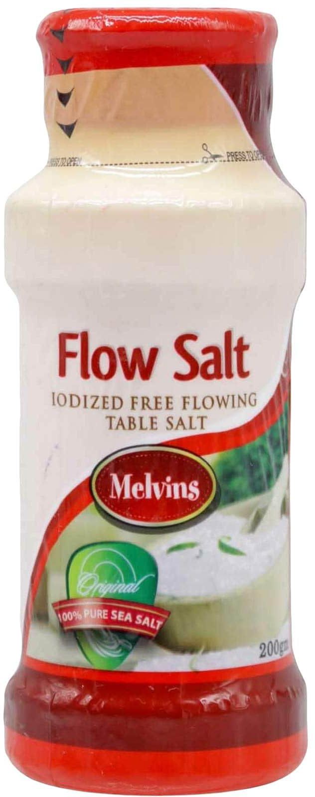 Melvins Iodized Flow Table Salt 200g