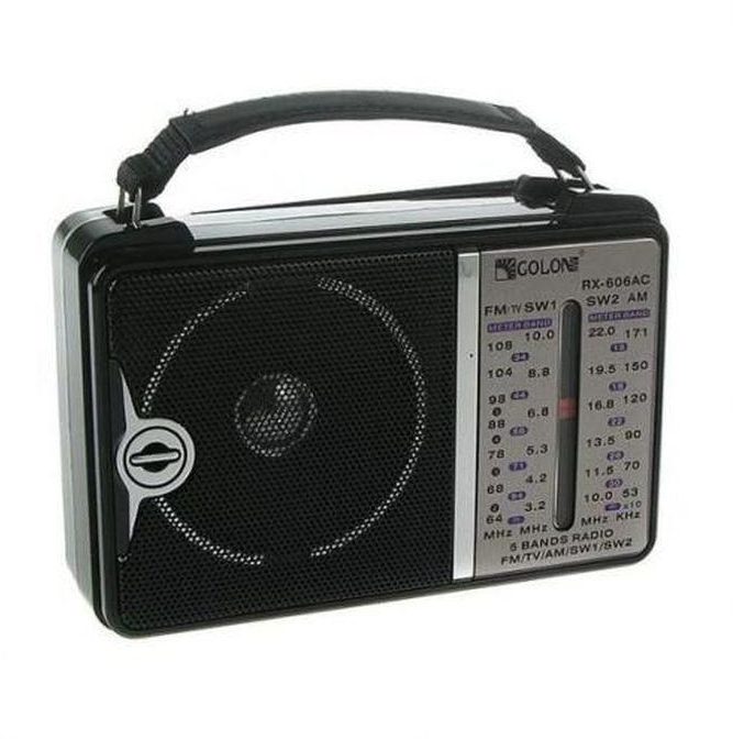 Golon راديو كلاسيكي صغير يعمل بالكهرباء - اسود