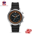 Fossil Silicone Watch For Men Goodwin Chronograph FS5520 (Black)