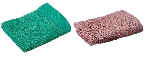 Rosa Home Honeycomb Cotton Hand Towel, 33 X 33 cm - Turquoise + Rosa Home Honeycomb Cotton Face Towel, 33 X 33 cm - Purple