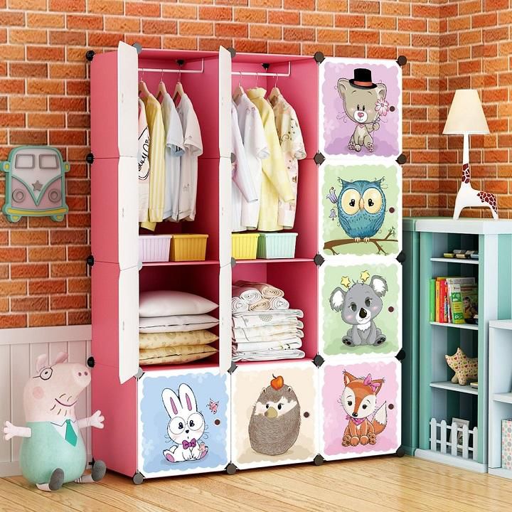 GTE Kids Closet Portable Dresser Wardrobe Storage Rack (2 Colors)