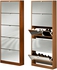 Tvilum Wooden Mirrored Shoe Cabinet,  Brown 70052 ak