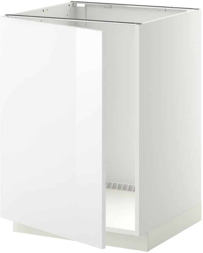 METOD Base cabinet for sink - white/Ringhult white 60x60 cm