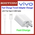 Vivo V17 Fast Charger Travel Adapter Type C with USB Cable