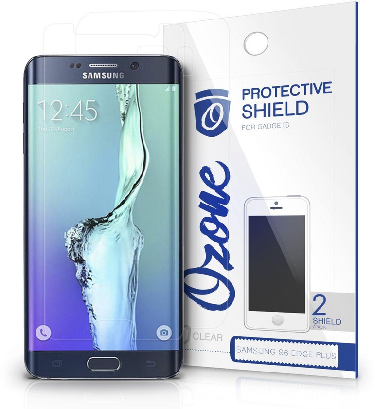 OZONE Crystal HD Clear Front and Back Scratch Guard for Samsung Galaxy S6 EdgePlus (Pack of 2)