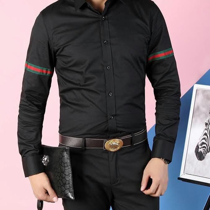 Gucci Long-sleeve Shirt With Gucci Arm Band - Black price from ajebomarket  in Nigeria - Yaoota!