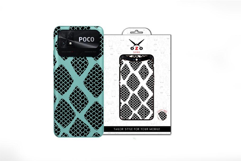 OZO Skins Ozo Ray skins Transparent Snake Skin Effect (SV511SSE) (Not For Black Phone) For Xiaomi Poco C40