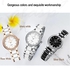 Women iced watches Fashion Casual Quartz Wristwatches for Women Elegant Ceramic Strap Waterproof Watch