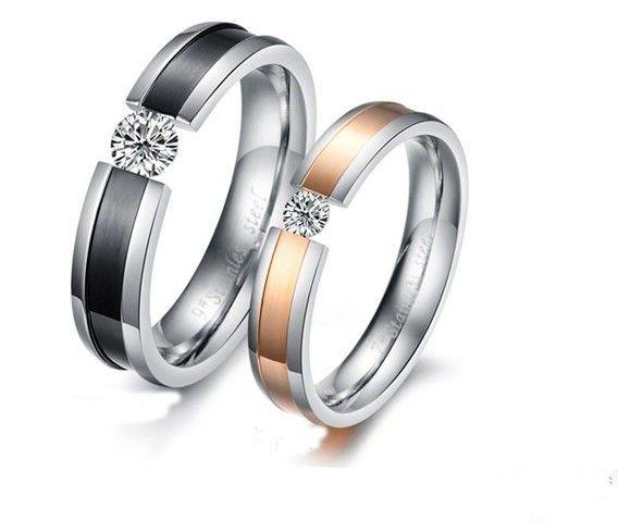 Titanium steel ring for lovers ‫(Pair)