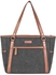 Stylish Laptop Shoulder Tote Bag For Women 15.6 Inch -Grey