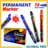 ACURA Permanent Marker Refillable Inks 70 Fine Point Permanent Marker Pens (3 Colors)