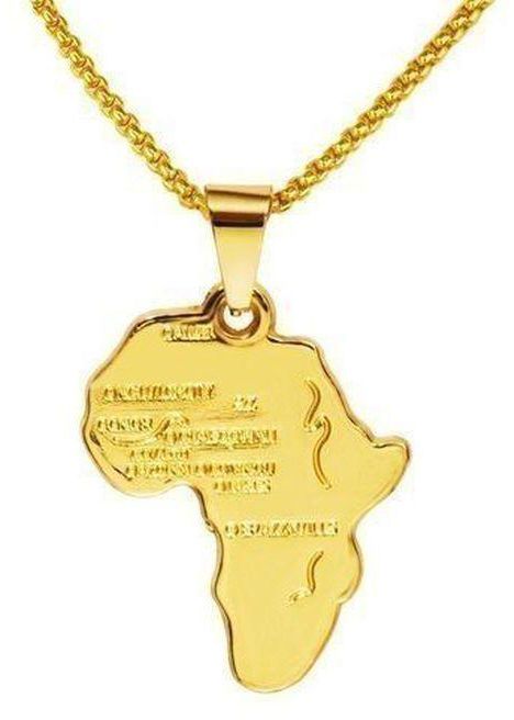 Fashion Map Of Africa Pendant And Necklace