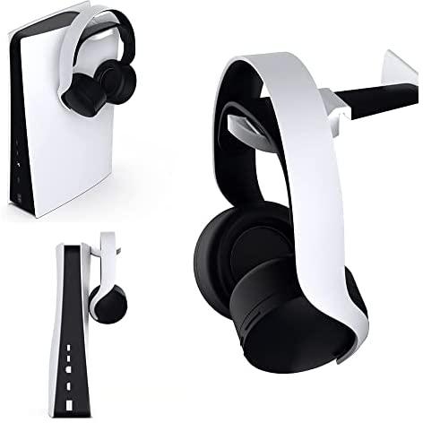 PS5 Headphone Holder, Minimalist Design PS5 Headphone Hook, PS5 Headset Hanger, Gaming Headset Hanger Holder Headphone Hook Stand for PS5 and Xbox Series X, with Screws (White)