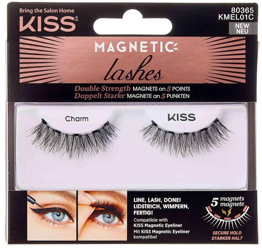 Kiss Magnetic False Eye Lashes Black KMEL01C 2 count