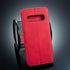 DG.MING Retro Oil Side Horizontal Flip Case For Galaxy S10, With Holder & Card Slots & Wallet (Red)