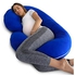 وسادة الحمل لكامل الجسم، وسادة الامومة على شكل حرف سي، لدعم الظهر والنوم الجانبي