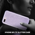 Silicone Case Cover For Iphone 7 Plus ( Purple Glitter Case)