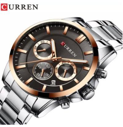 Men's Stainless Steel Wrist Watch Waterproof Chronograph Luxury Brand Military Sport Clock