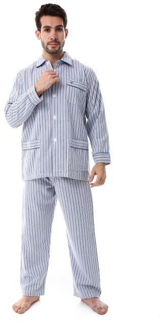 Shorto Classic Kastoor Pajama - 6- Blue / Dark Grey - Multicolor