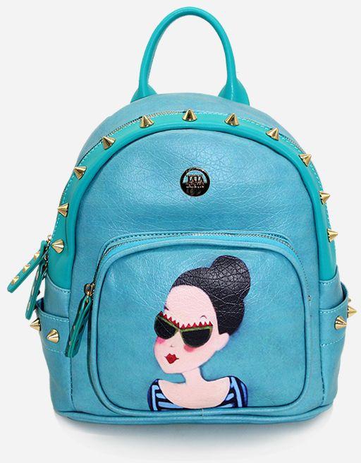 Tata Tio Studded Backpack - Blue
