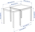 VANGSTA طاولة قابلة للتمديد - أسود/بني غامق ‎80/120x70 سم‏