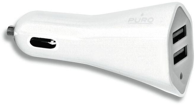 Puro 2 USB Car Charger for Apple iPad 2 - White