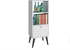 BRV Moveis Book Shelf With Two Shelves And One Drawer, White - 44.5 x 112 x 35 cm