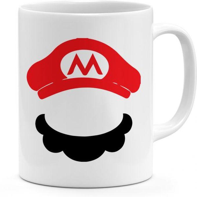 Red Super Mario Character 11oz Coffee Mug Red 11oz Ceramic Novelty Mug