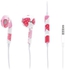 Strawberry Pattern In-Ear Headphones Pink/White