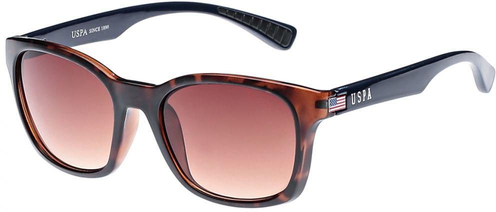U.S. Polo. Assn. Square Brown/Blue Women's Sunglasses - Biloxi - 53-13-145