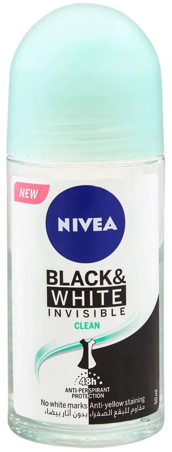 Nivea deodorant roll on invisible black&amp;white clean 50 ml