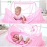 Generic Portable Baby Travel Bed Indoor & Outdoor Crib Mosquito Net - PINK