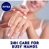 NIVEA Hand Cream Moisturising, Smooth Hands & Nail Care, Macadania Oil & Lotus Flower, 100ml