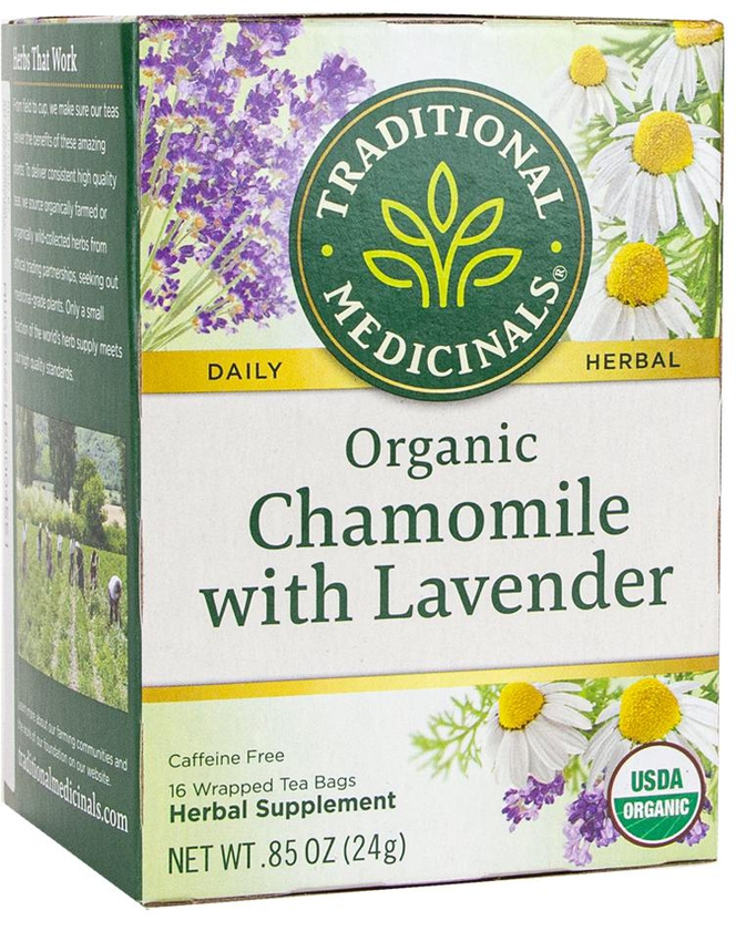 CHAMOMILE with LAVANDER HERBAL TEA (Organic, Caffine Free) 16 Tea Bags