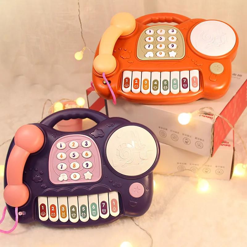 Montessori Musical Piano Phone Toys For Baby Girl 13 24 Months Mobile Phone Toys For Kids 2 To 4 Year Old Children Birthday Gift