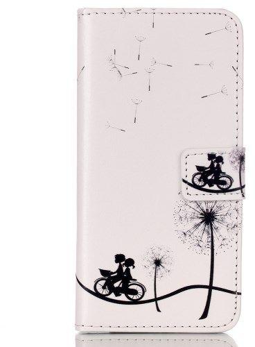Embossed Wallet Leather Case with Stand for iPhone 6s Plus / 6 Plus - Dandelion and Riding