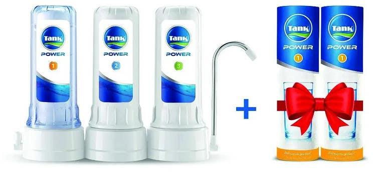 Get Tank Extra Pure Water Filter, 3 Stages - White, With Two Candles Free with best offers | Raneen.com
