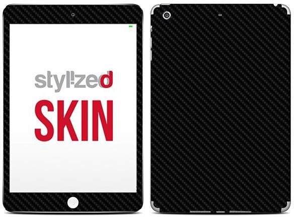 Stylizedd Premium Vinyl Skin Decal Body Wrap For Apple Ipad Mini 3 - Carbon Fibre Black