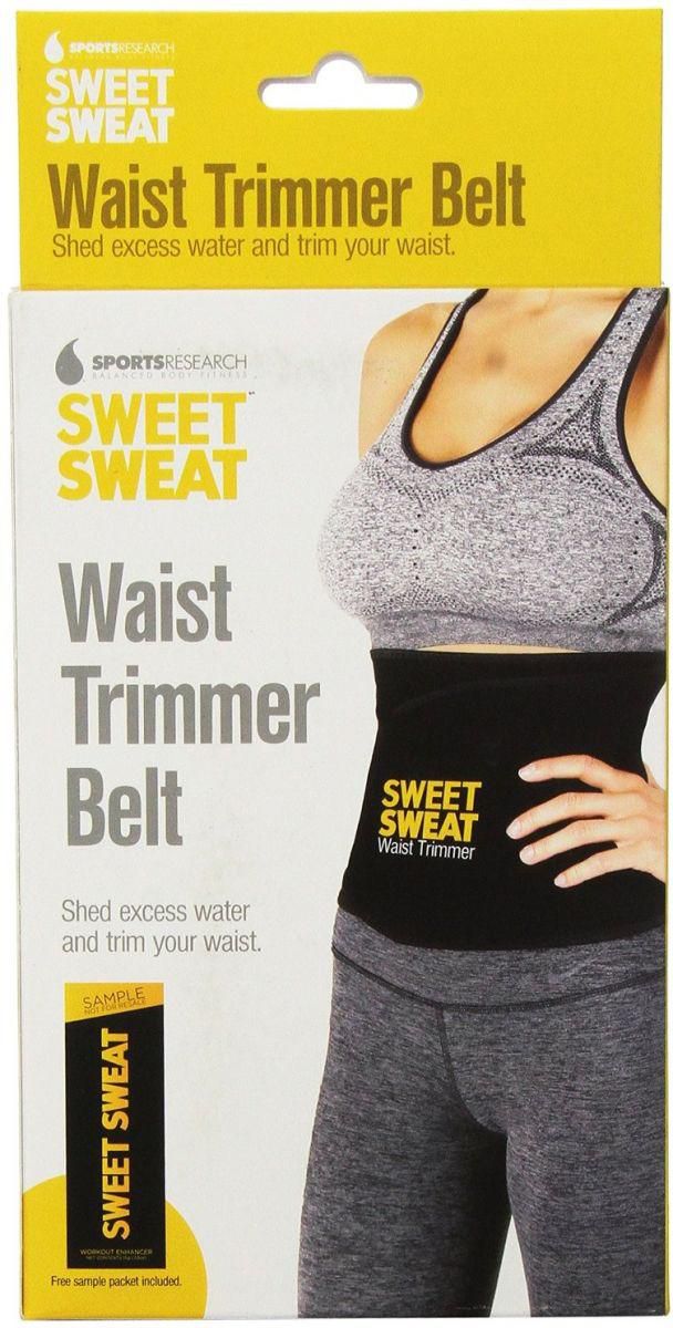 Sweet Sweat Premium Waist Trimmer, 1-size-fits-all with sample of sweet sweat workout enhancer cream