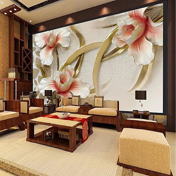 Generic 3D Wallpaper Bedroom Mural Roll Modern Lily Flower Large Wall