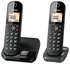 Panasonic KX-TGC412 DECT Cordless Phone + 1 additional handset included with charger - Black
