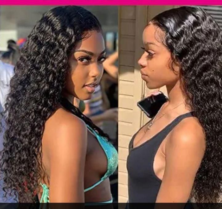 Quality Deepwave With 4x4 T Lace Closure Wig -16"