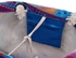 Biggdesign Beach Shoulder Bag Large and Lightweight Summer Pool Bag with Rope Handle and Inner Pocket Blue Color