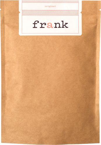 frank coffee scrub packed with 200g (7oz) of sweet almond, orange & lots of other good stuff
