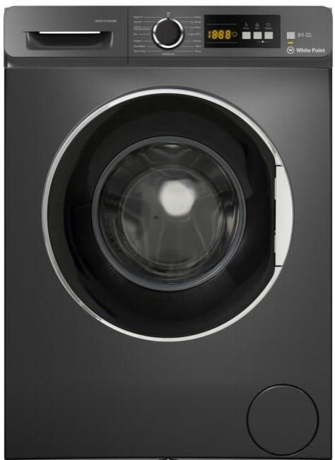 Get White Point WPW71015DSWB Fully Automatic Washing Machine, Front Loading, 7 Kg, Inverter, 1000 Rpm, Chrome Door - Black with best offers | Raneen.com