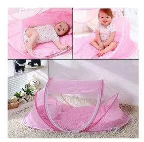 Happy Baby Portable Baby Cot Mosquito Net - Pink Pink as picture