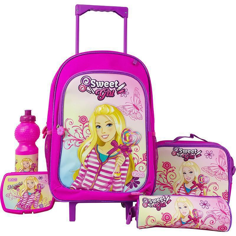 روكو Sweet Girl with Candy مجموعة قيمة 5 في 1 حقيبة بعجلات مع ملحقات
