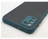 جراب مفحم بظهر شبه شفاف وازرار ملونة لهاتف سامسونج جالاكسي ايه زيرو 3 اس - اخضر Samsung Galaxy A03S