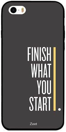 غطاء حماية واق لهاتف أبل آيفون 5 مطبوع بعبارة "Finish What You Start"